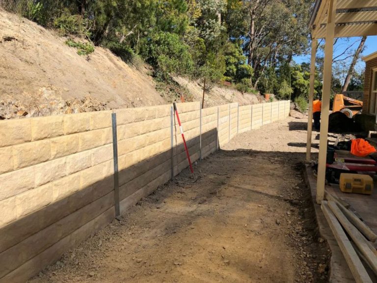 Concrete Block Retaining Walls Excavation Services Melbourne